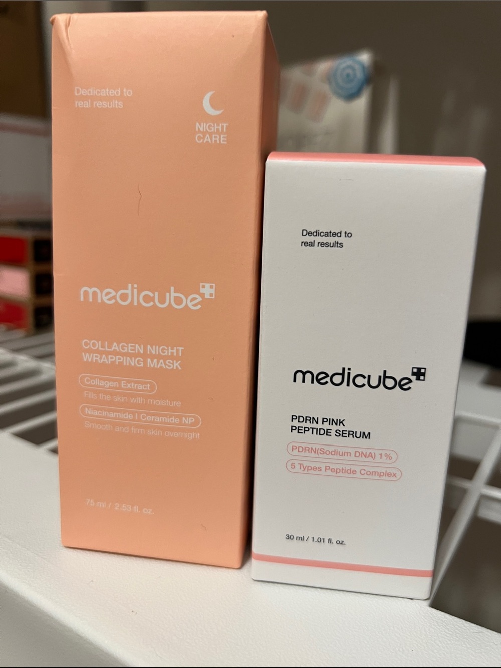 medicube Pink Collagen Night Wrapping Mask & PDRN Pink Peptide Serum Set